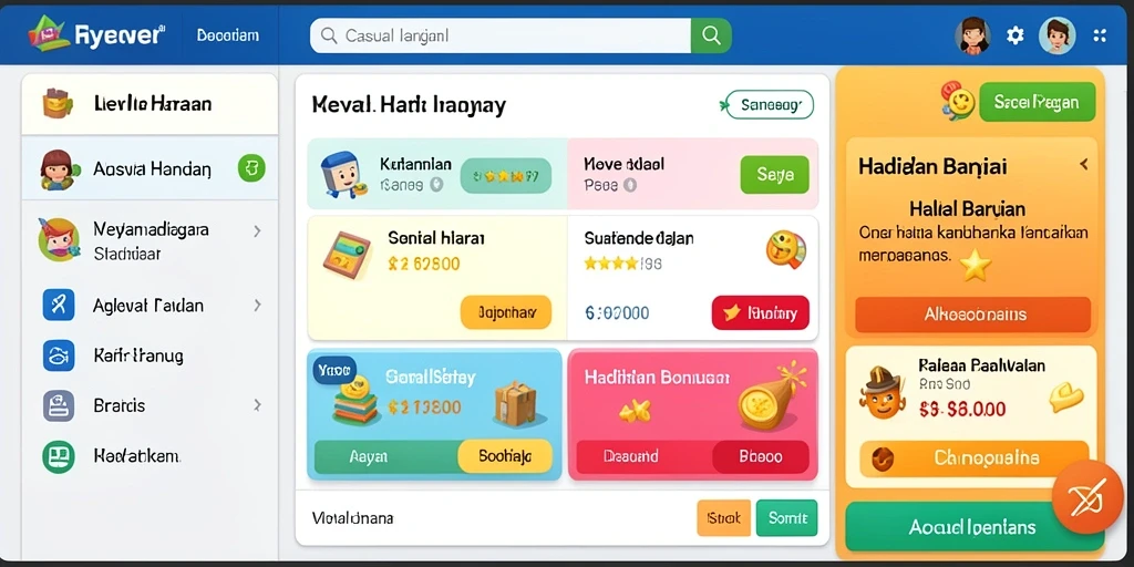 Tampilan awal yang memukau dan interaktif.