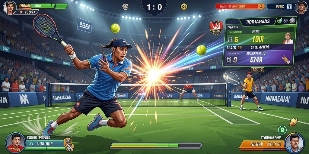 Screenshot menunjukkan antarmuka utama yang menarik dan mudah dinavigasi.