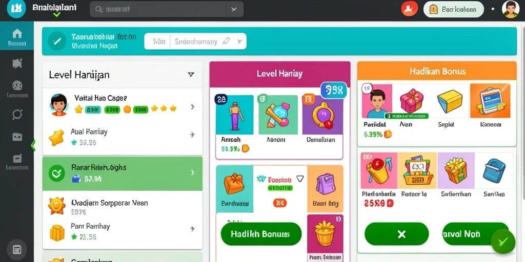 Tampilan menu permainan yang menarik.