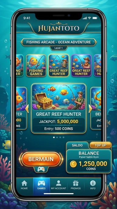 Galeri pratinjau visual hujantoto build APK resmi terbaru
